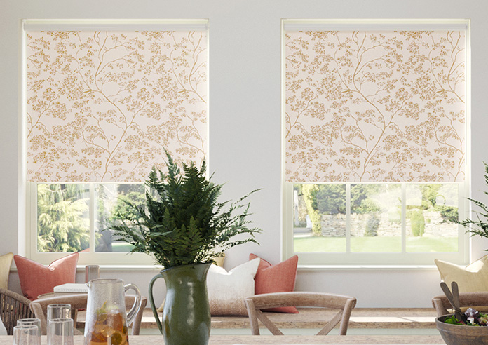 Cherry Blossom, Burlywood - Roller Blind - Image 3